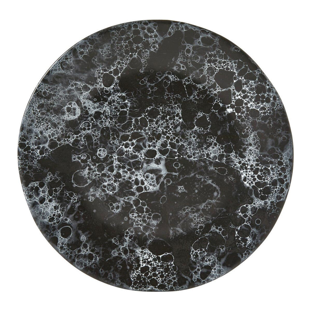 Vara Black Marble Effect Dinner Plate