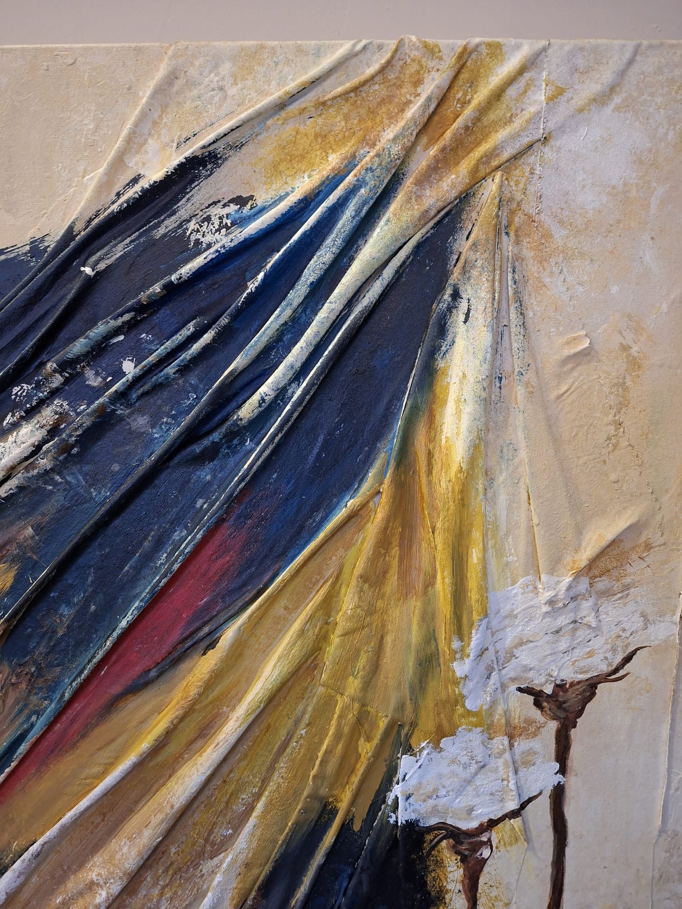 Where The Flowers Grow - Original Hand Painted Fabric & Acrylic Canvas Art