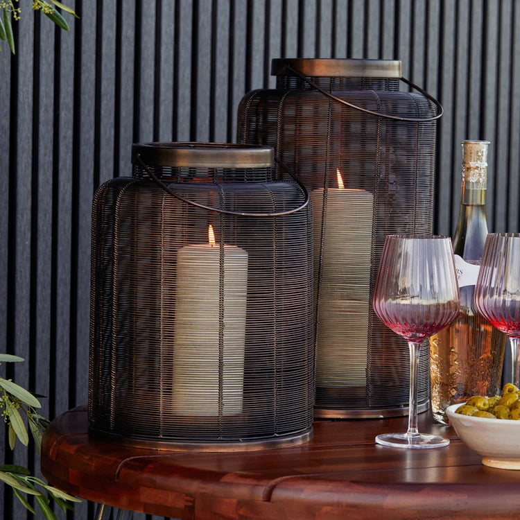 Hampton Copper-Weave Lantern
