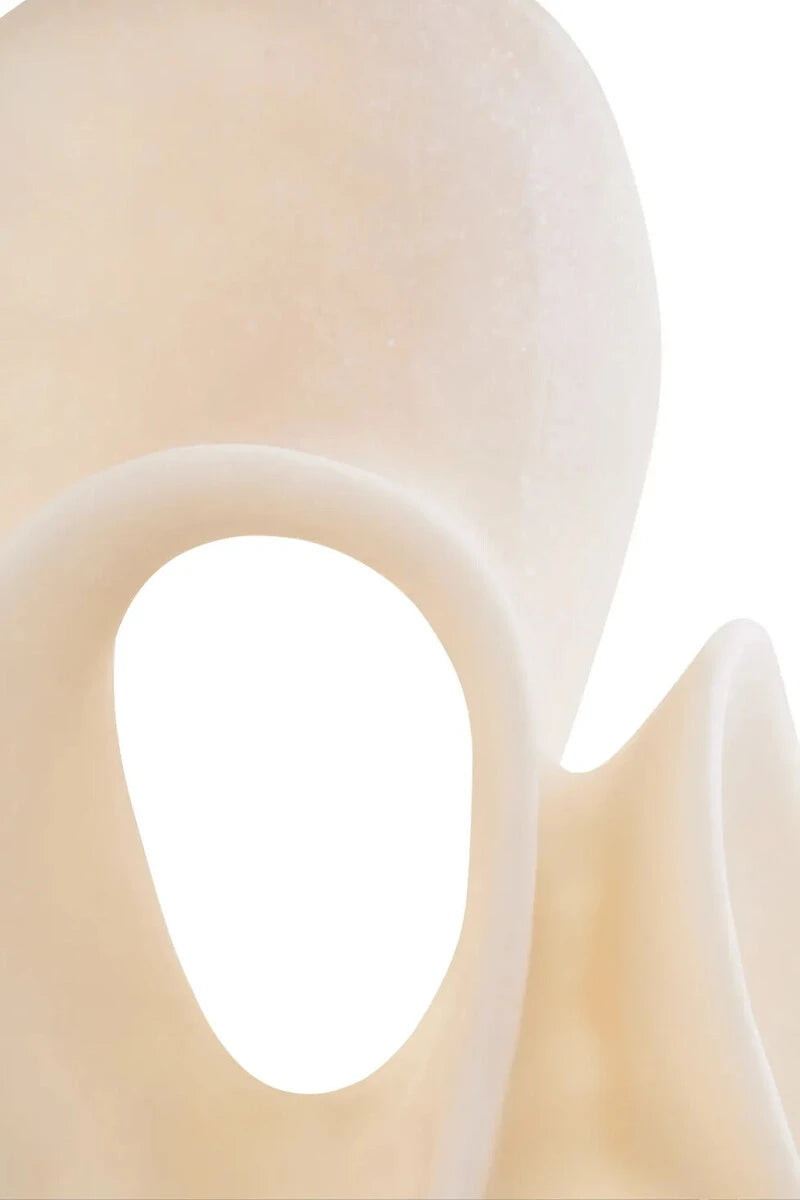 Soren White Marble Effect Large Abstract Loop Sculpture, alternative view.