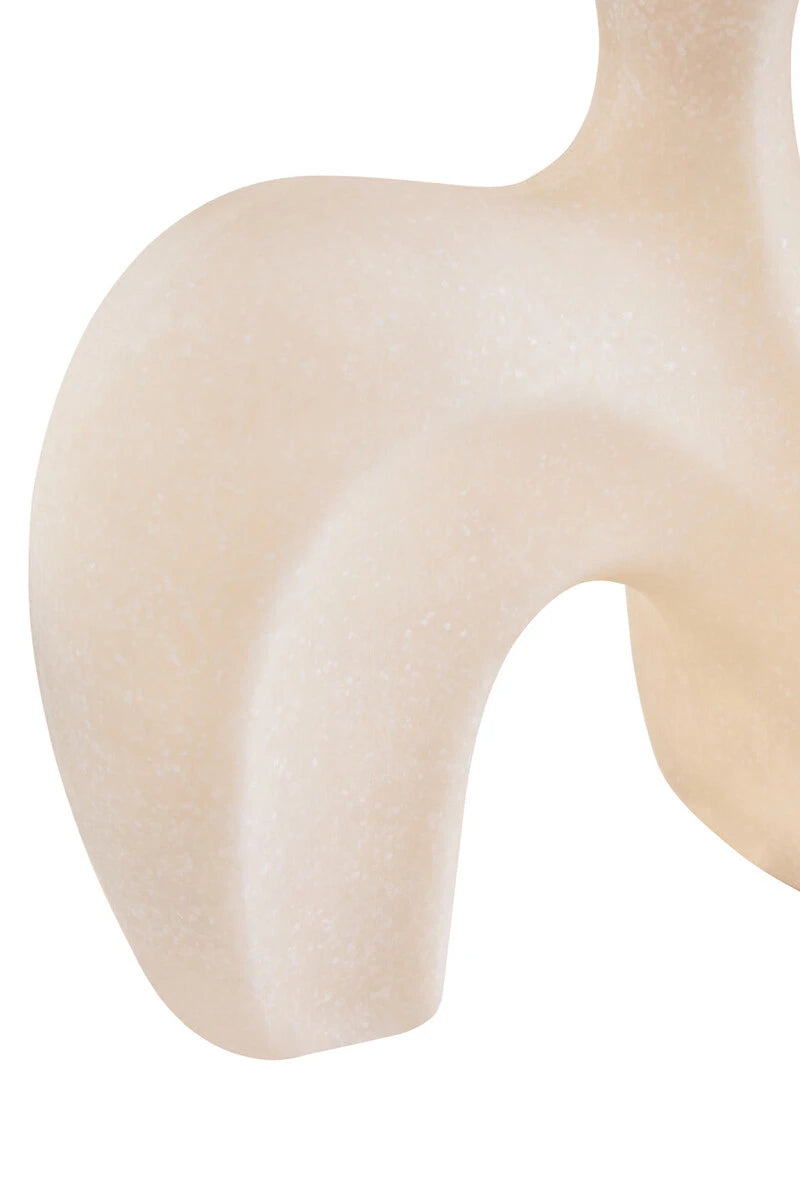 Soren White Marble Effect Organic Sculpture, alternative view.