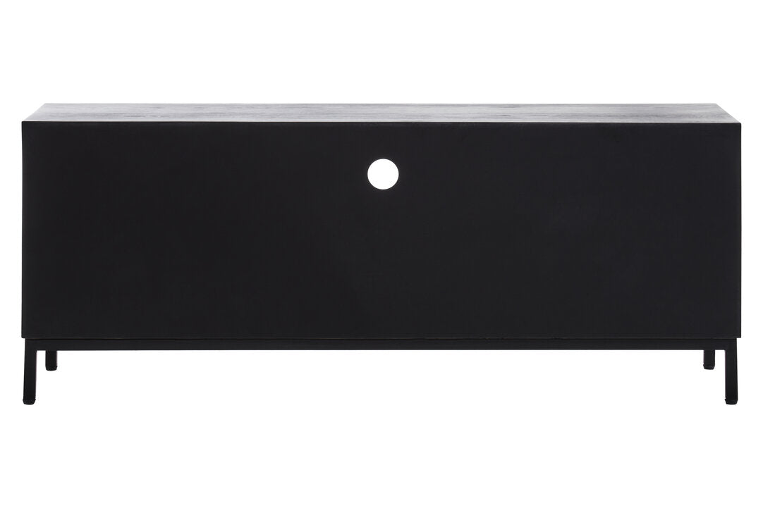 Nusa Rustic Chevron and Black Frame Media Unit