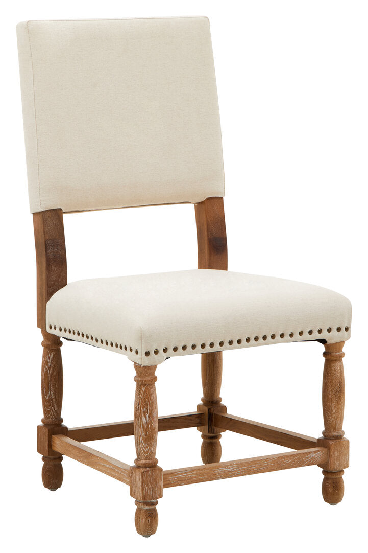 Arden Whitewash Oak & Linen Dining Chair