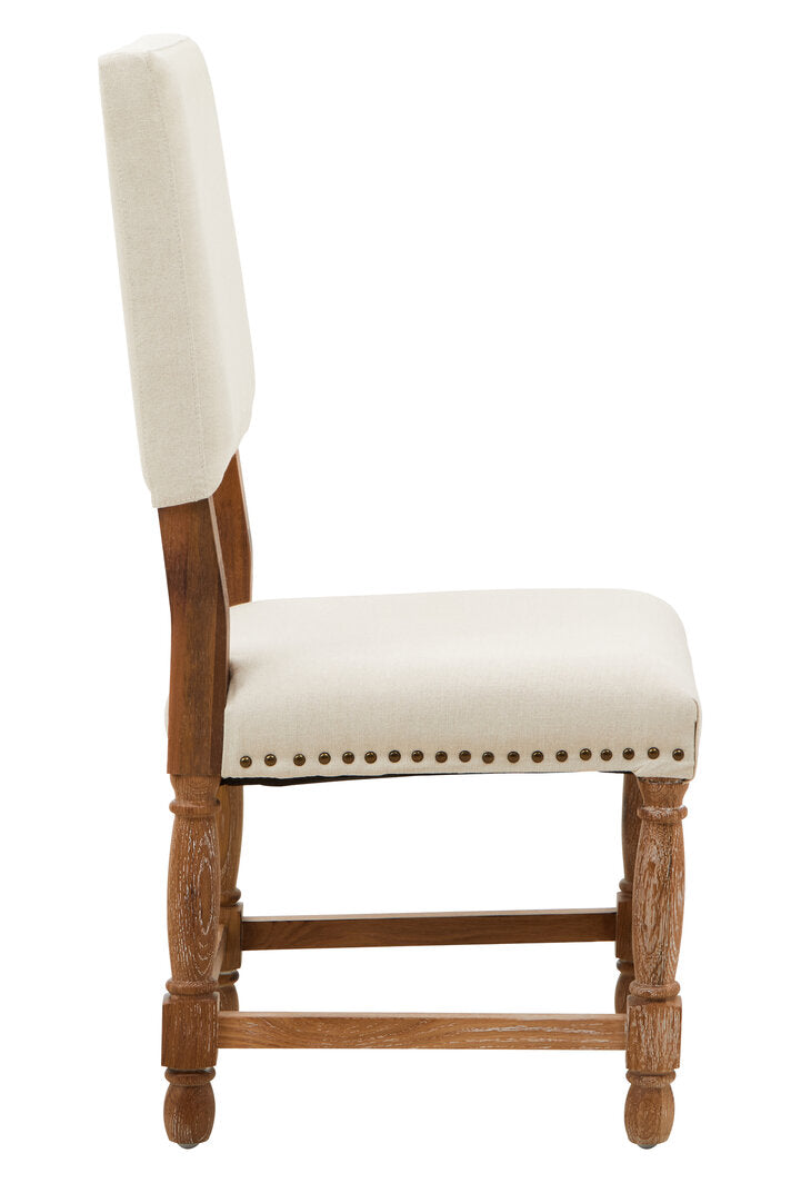 Arden Whitewash Oak & Linen Dining Chair