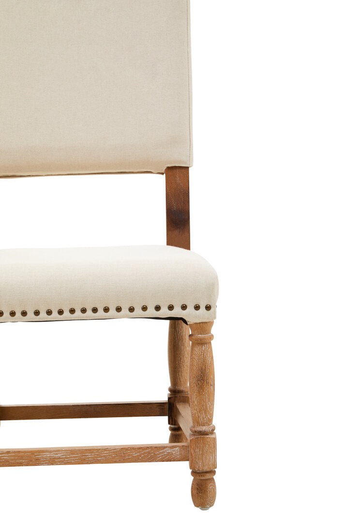 Arden Whitewash Oak & Linen Dining Chair