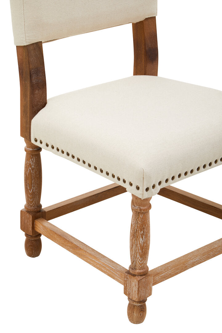 Arden Whitewash Oak & Linen Dining Chair