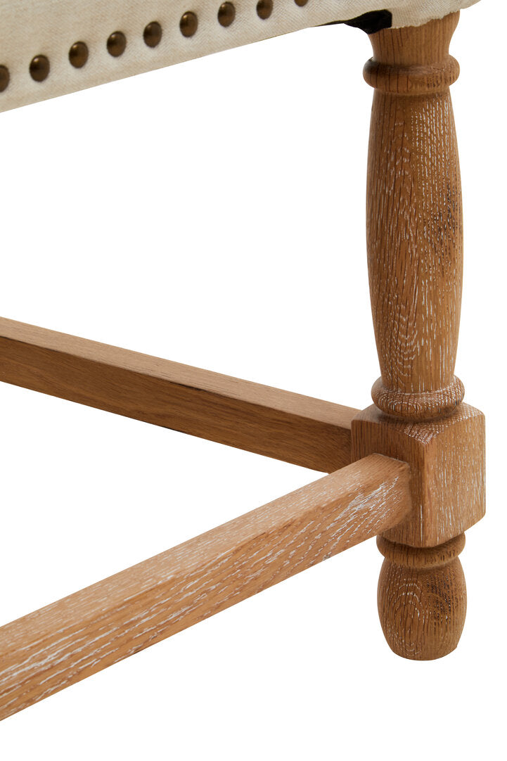 Arden Whitewash Oak & Linen Dining Chair