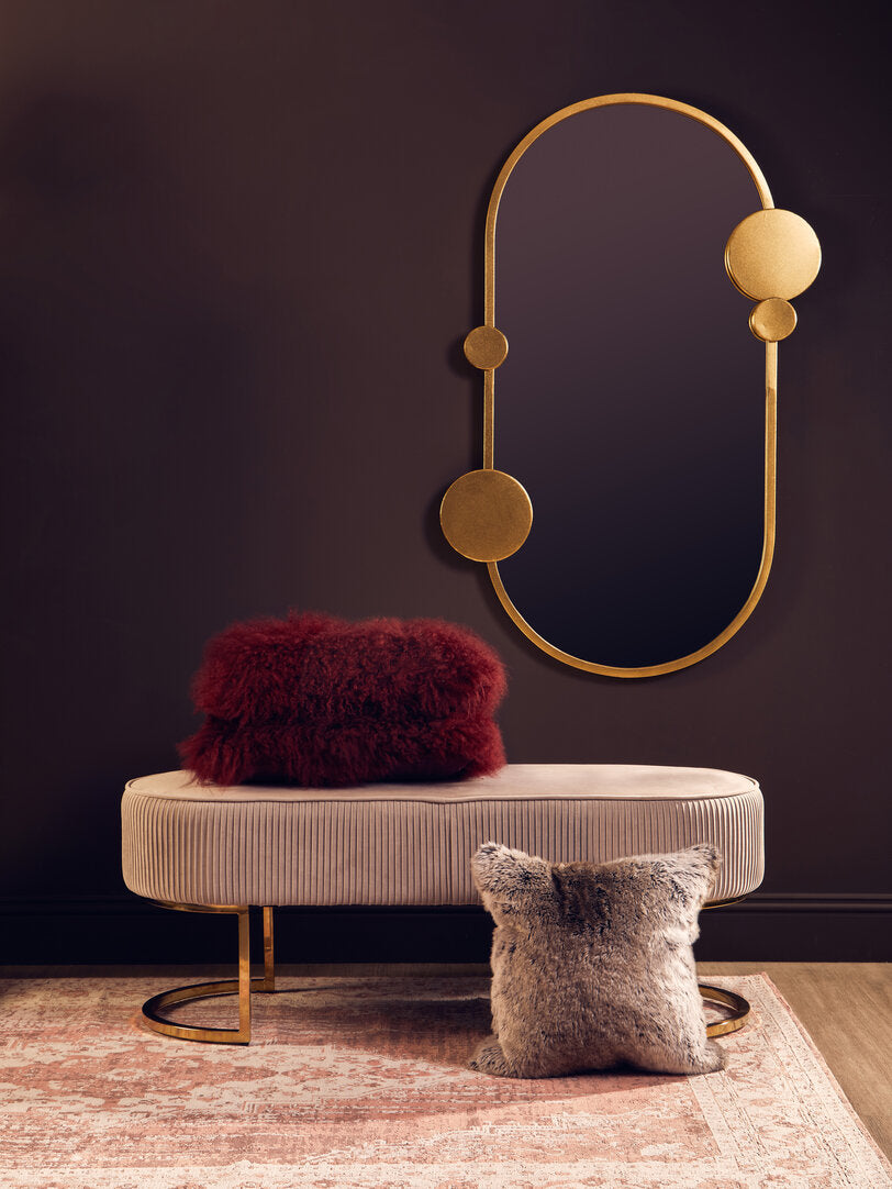 Nuvia Velura Mocha Ombre Square Fur Cushion