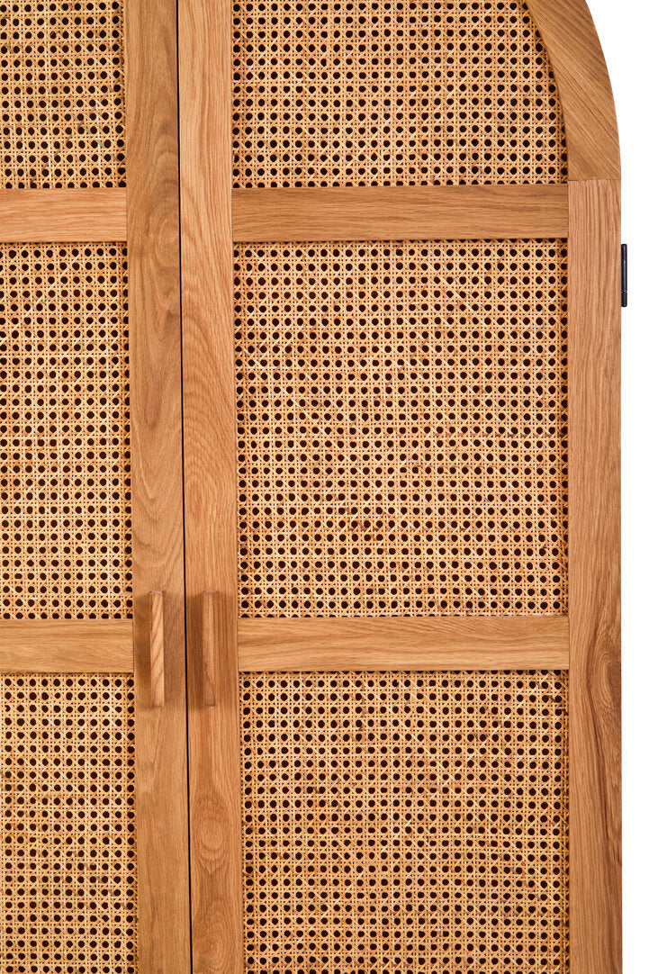 Arden Rattan & Oak 2 Door Wardrobe