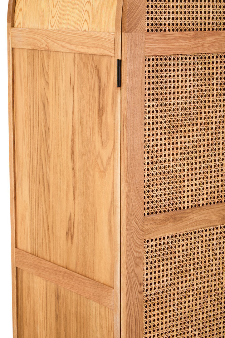 Arden Rattan & Oak 2 Door Wardrobe