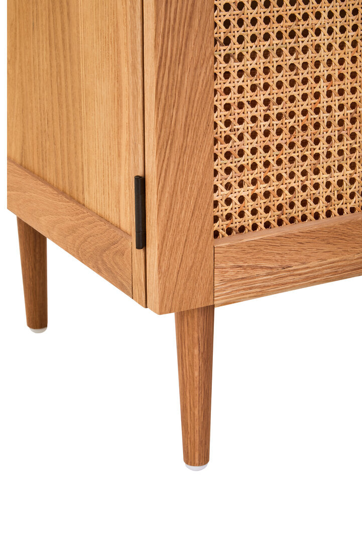 Arden Rattan & Oak 2 Door Wardrobe