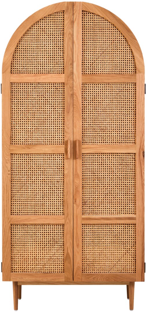 Arden Rattan & Oak 2 Door Wardrobe