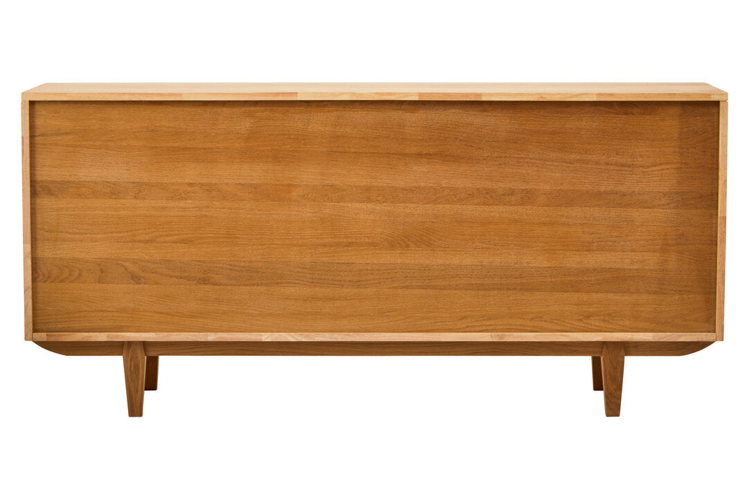 Arden Rattan & Oak 4 Door Wooden Sideboard