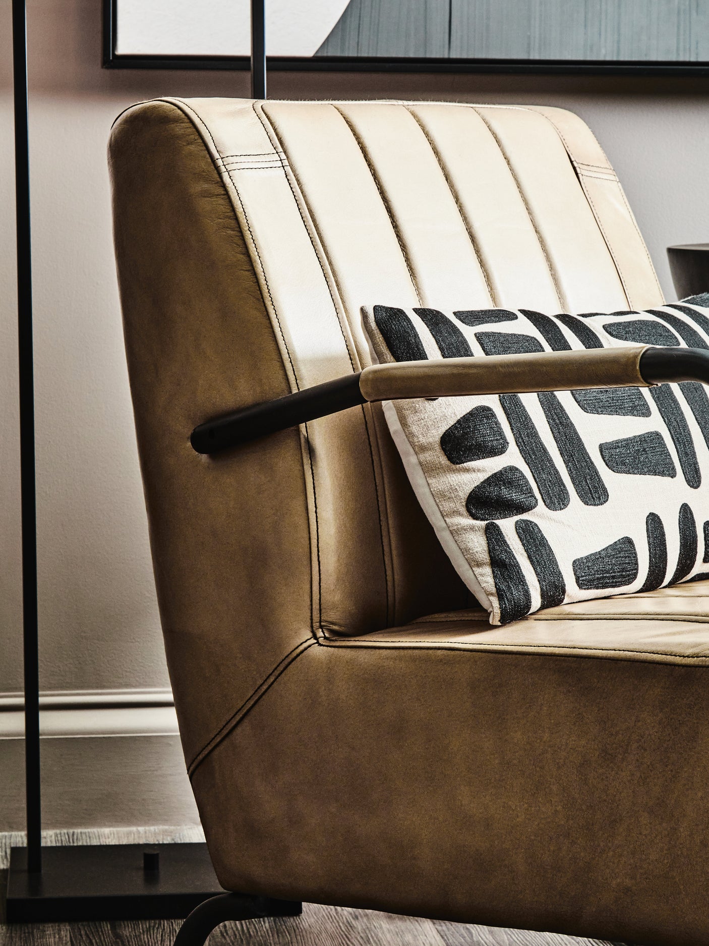 Forge Tan Leather Armchair