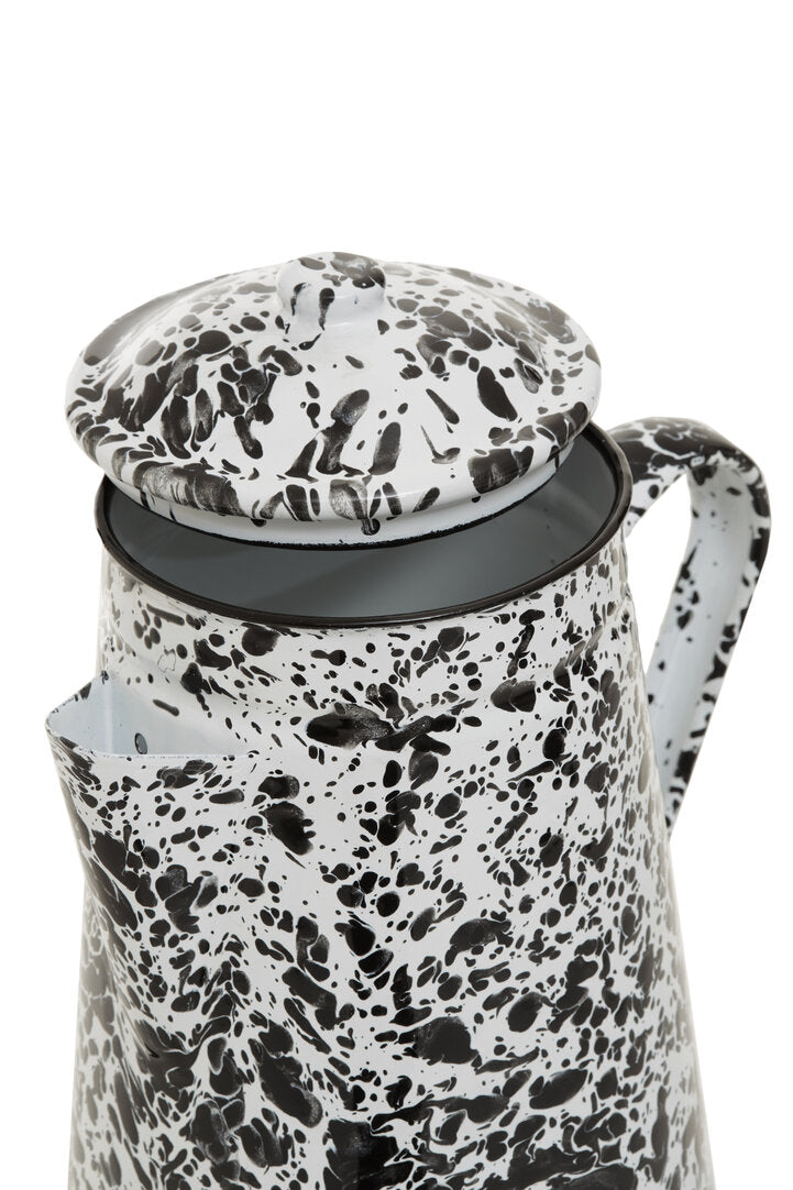 Vara Black And White Patterned Teapot