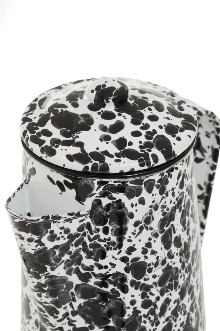 Vara Black And White Patterned Coffee Pot