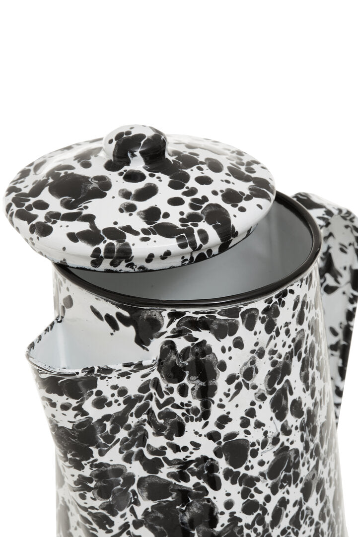 Vara Black And White Patterned Coffee Pot