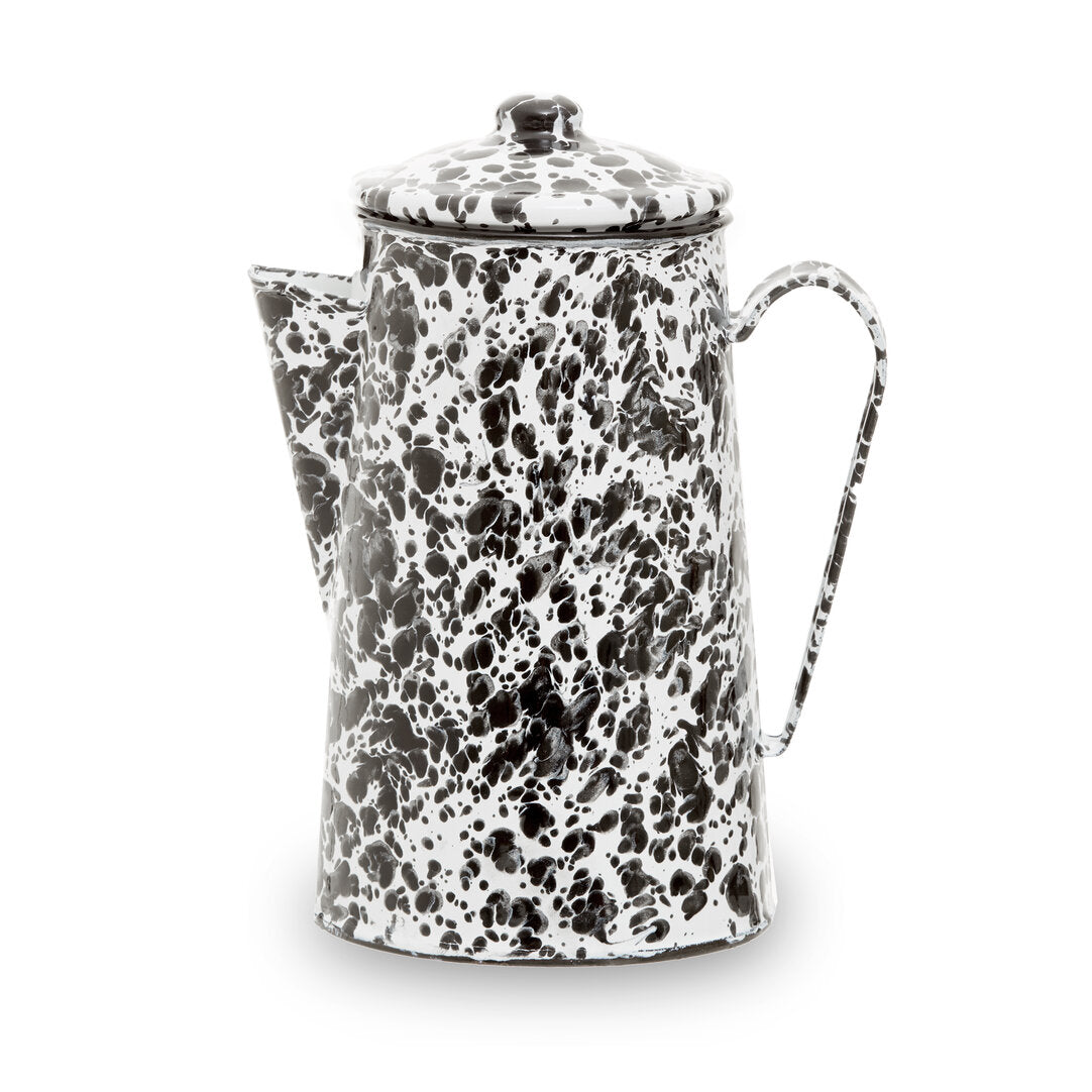 Vara Black And White Patterned Coffee Pot