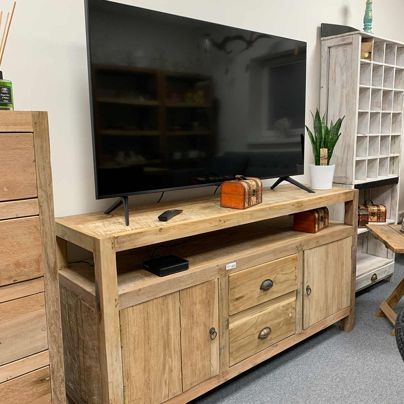 Recycled Wood Large TV Stand
