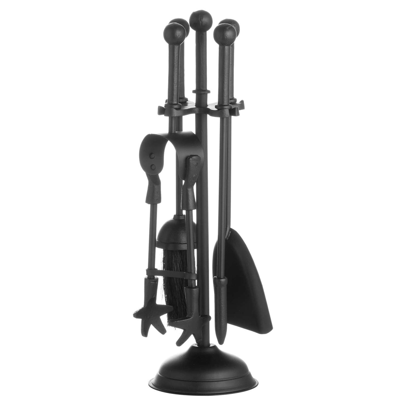 Ball Topped Black Companion Set