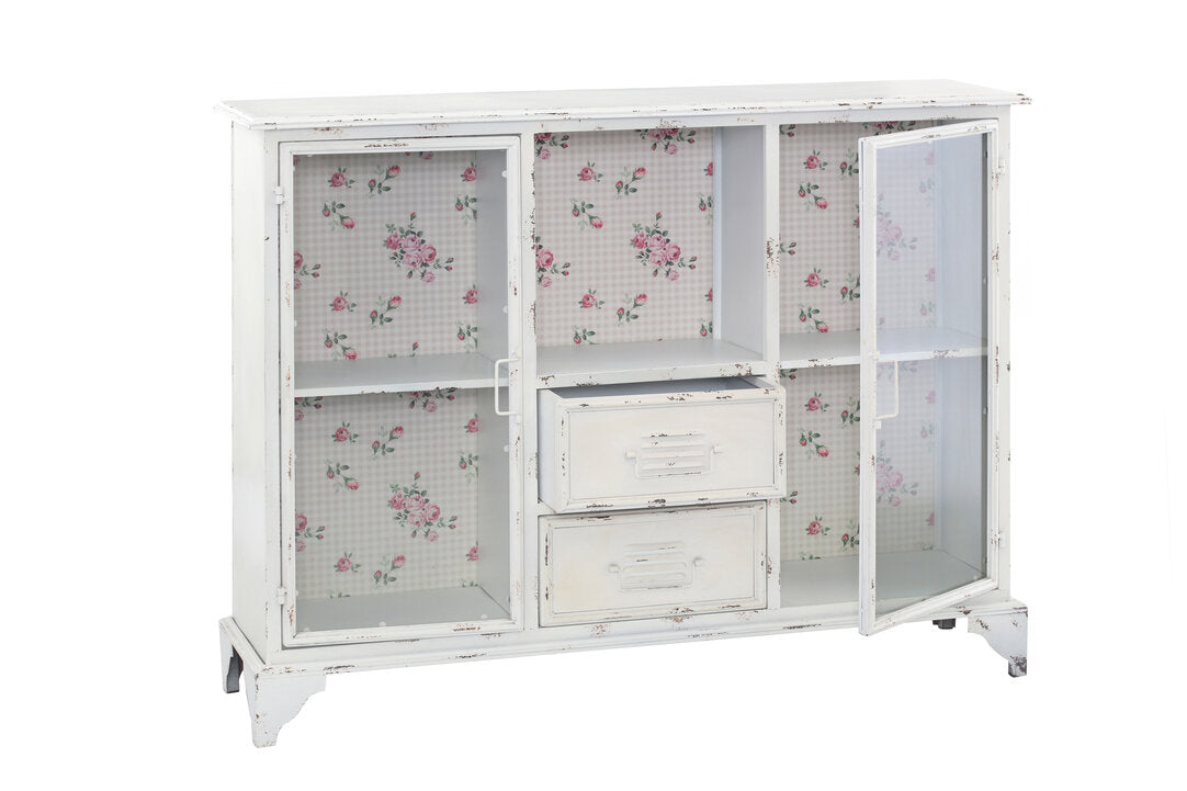 Borough Distressed Metal Display Cabinet