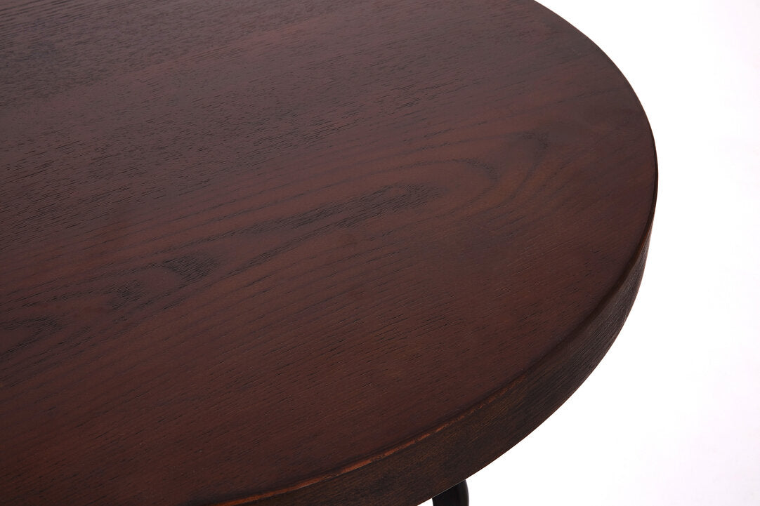 Forma Walnut & Black Metal Bar Table