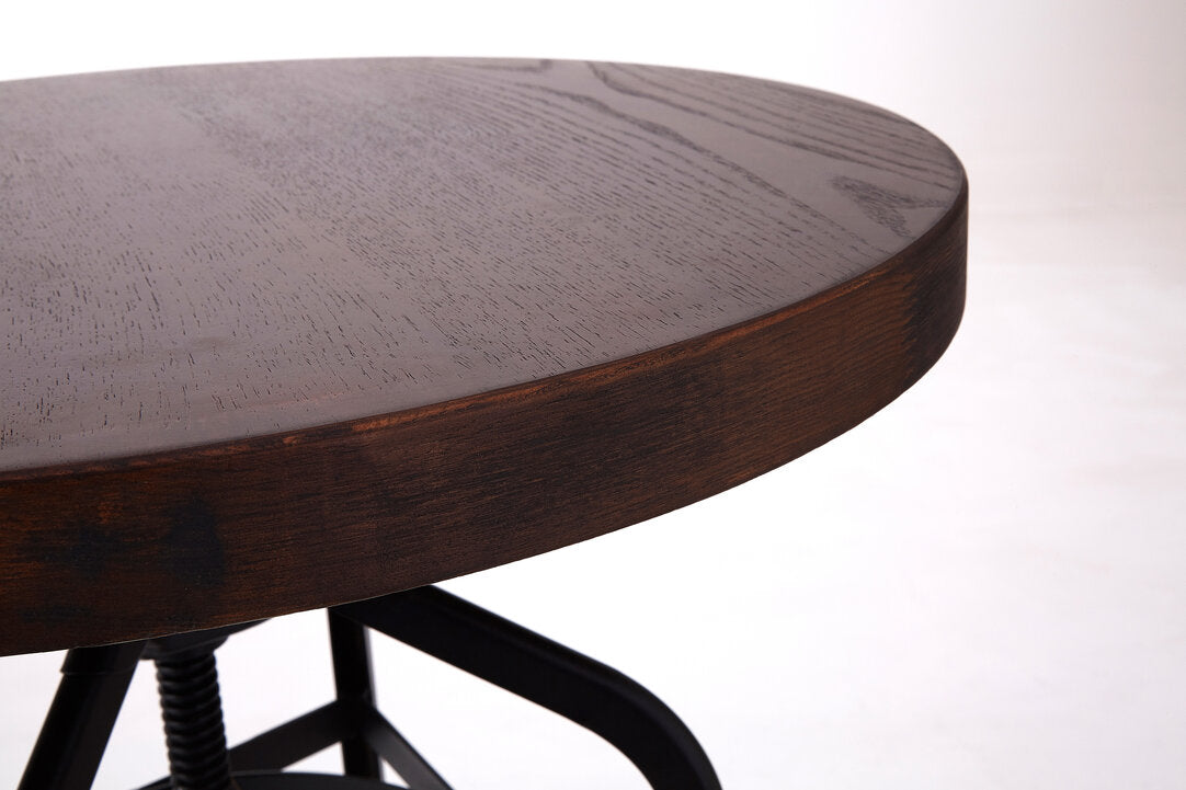 Forma Walnut & Black Metal Bar Table