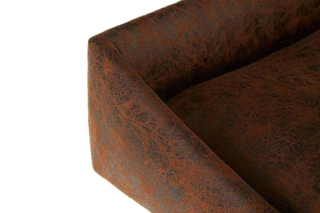Forma Brown Leather Effect Bar Stool