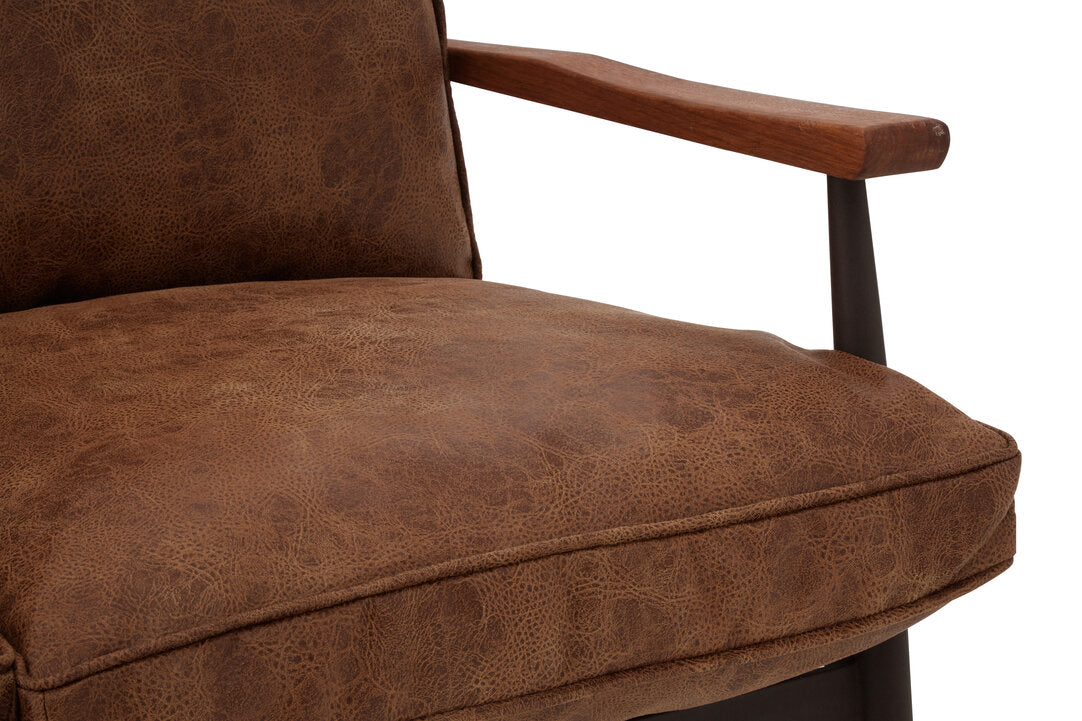 Forma Two Seater Brown Leather Sofa