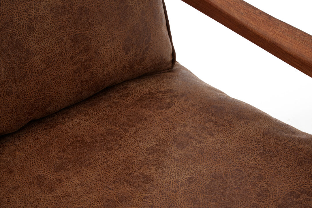 Forma Two Seater Brown Leather Sofa