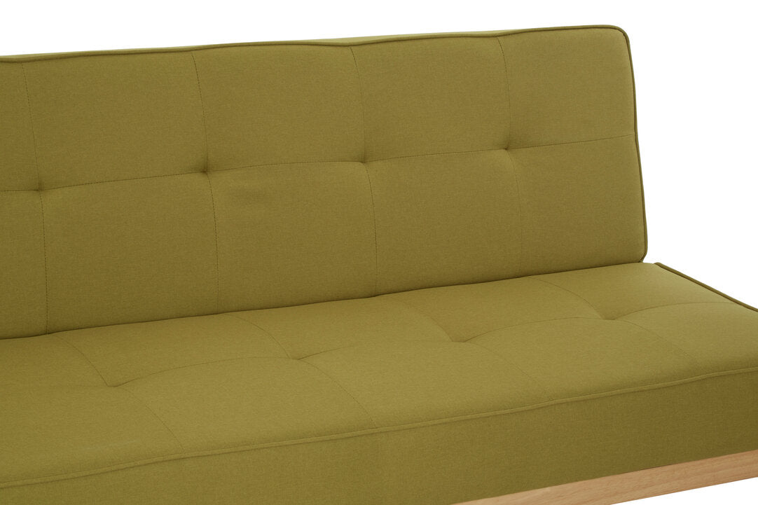 Green sofa bed on a white background