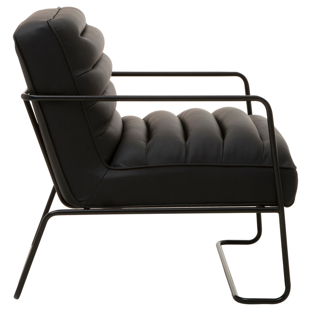 Forma Leather Effect Black Chair