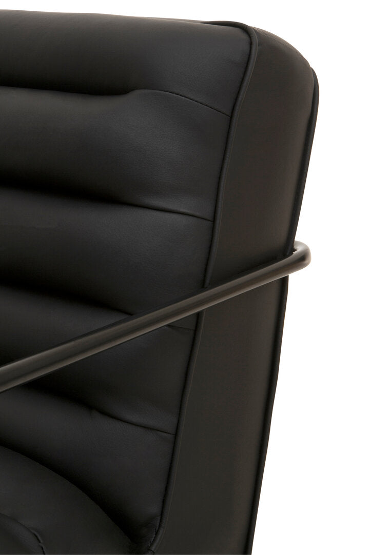 Forma Leather Effect Black Chair