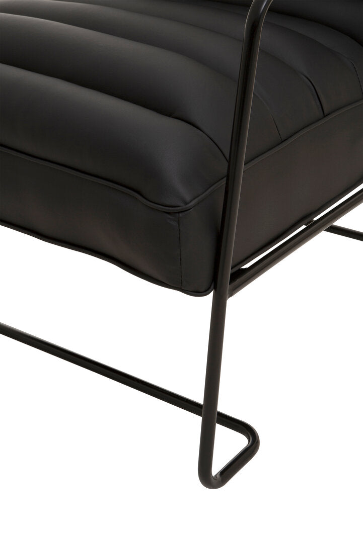 Forma Leather Effect Black Chair