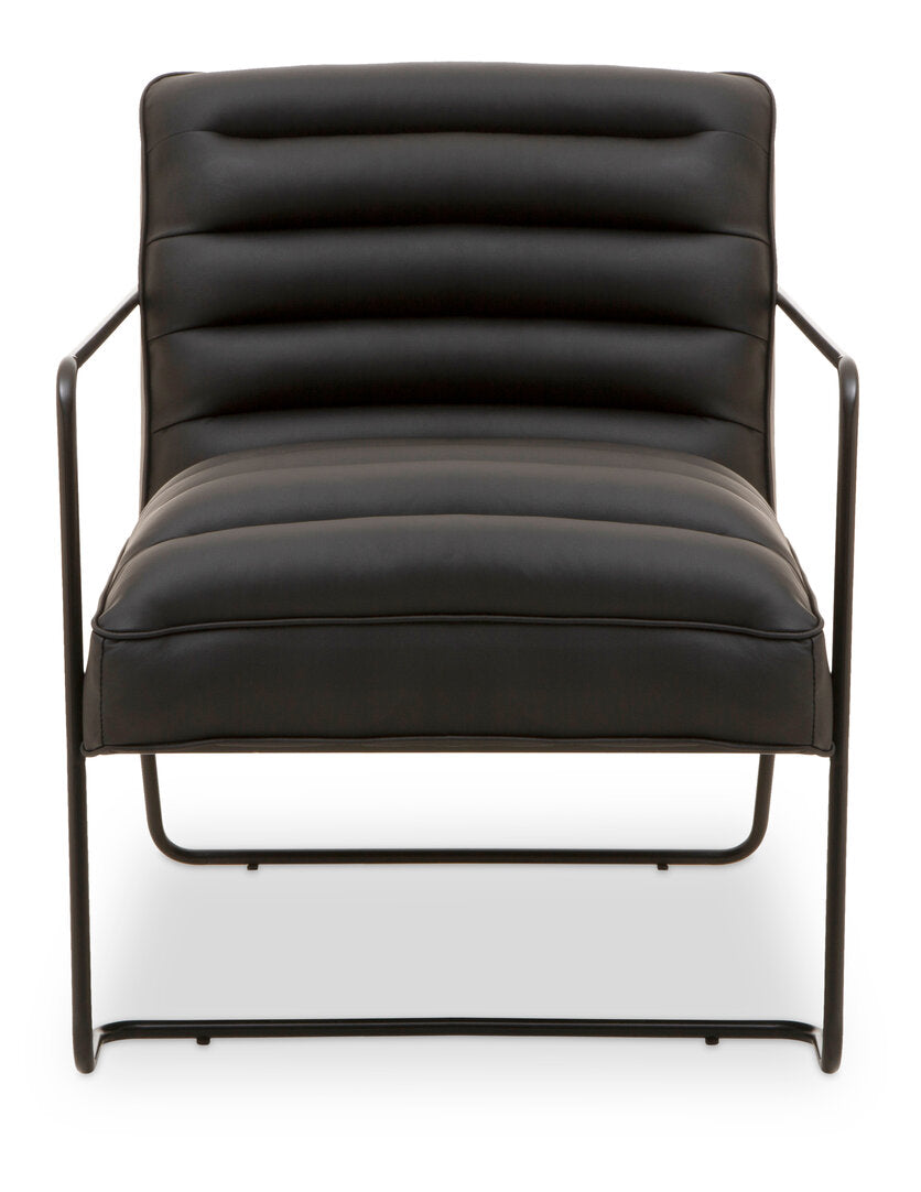 Forma Leather Effect Black Chair