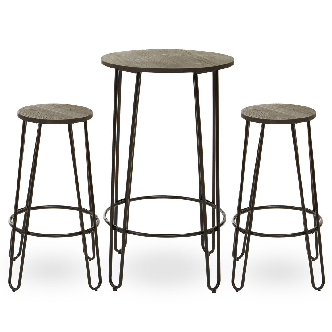 Union 3 Piece Bar Table & Stool Set