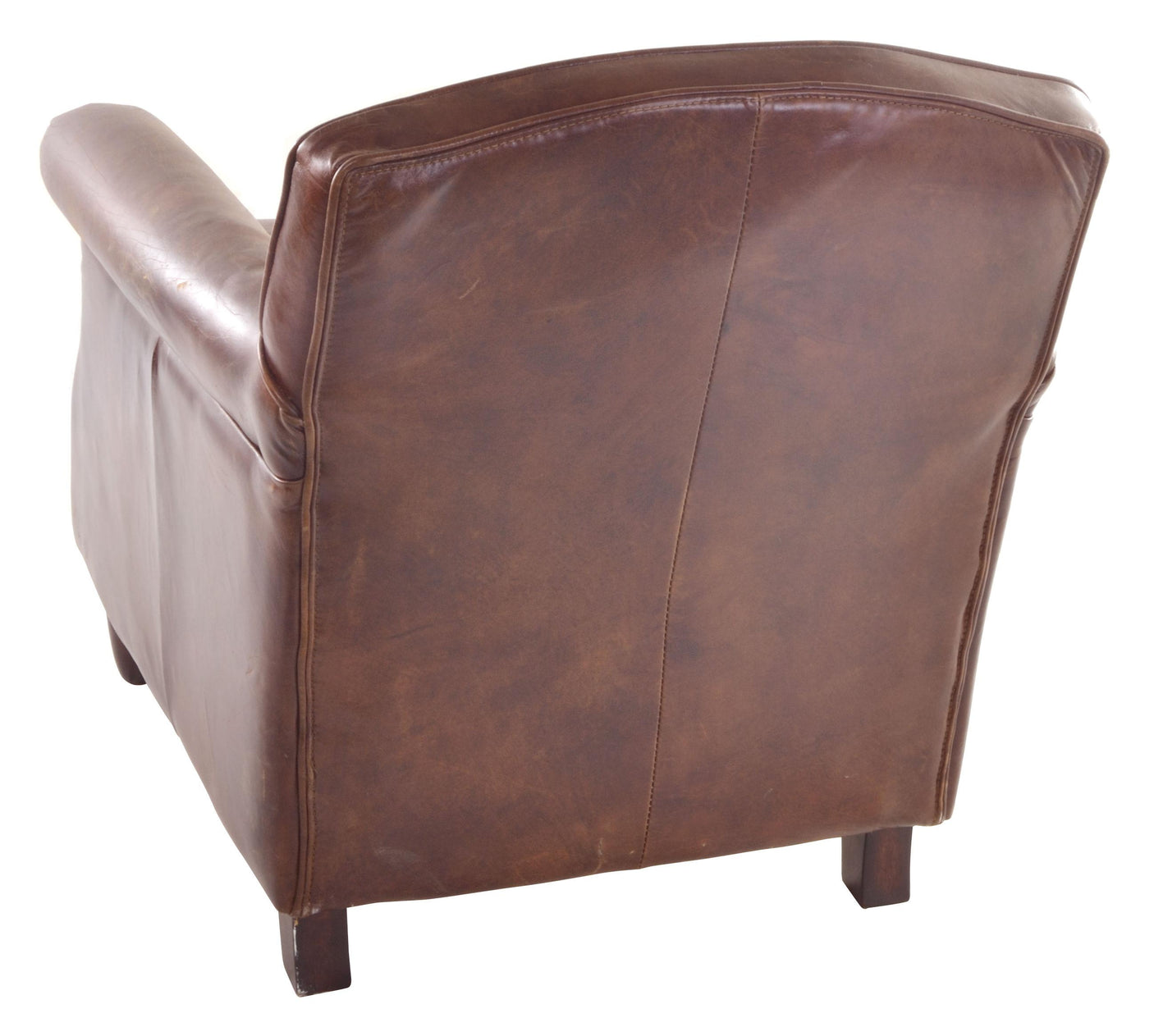 Vintage Studded Front Tan Club Chair