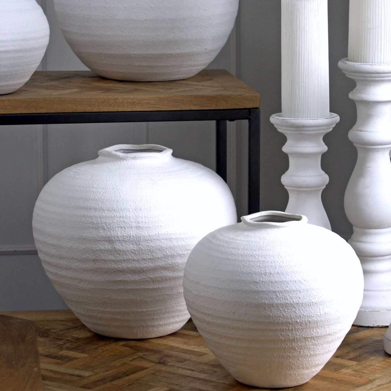 Regola Matt White Ceramic Vase