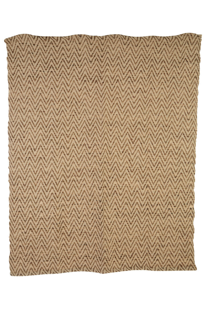 Nuvia Zigra Beige Woven Throw