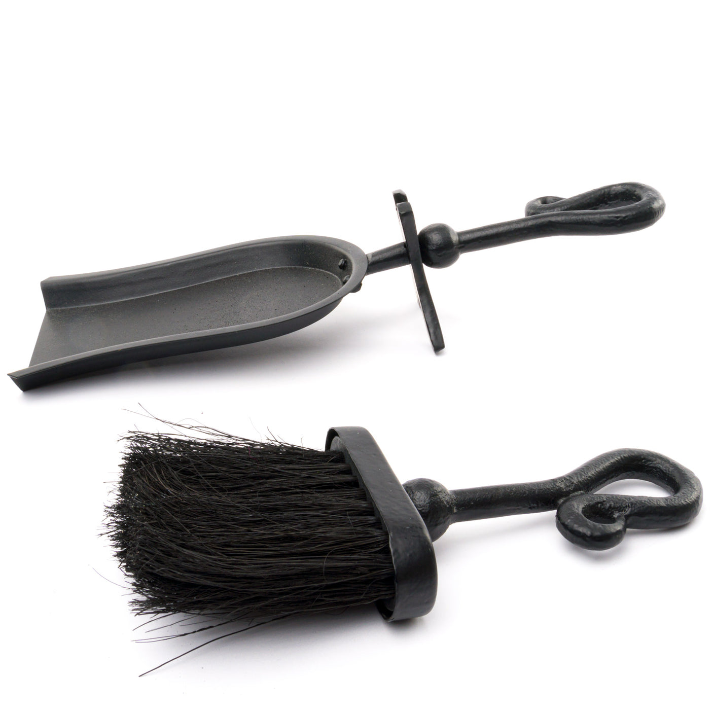 Crook Handled Black Hearth Tidy Set