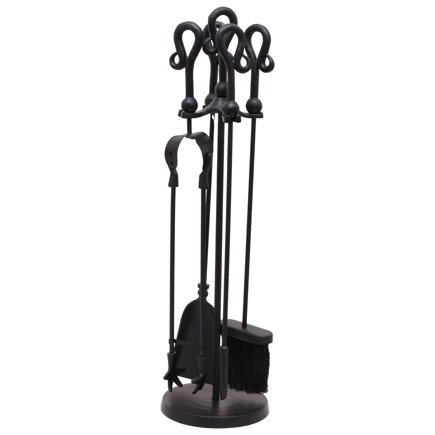 Crook Handled Black Companion Set
