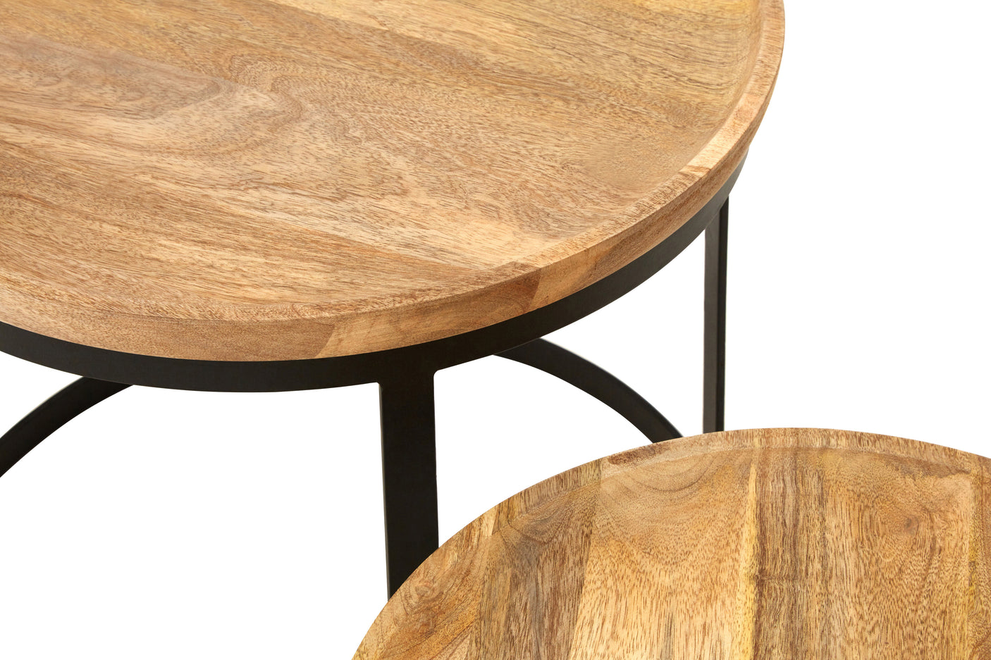 Tessera Set Of Two Mango Wood Nesting Tables