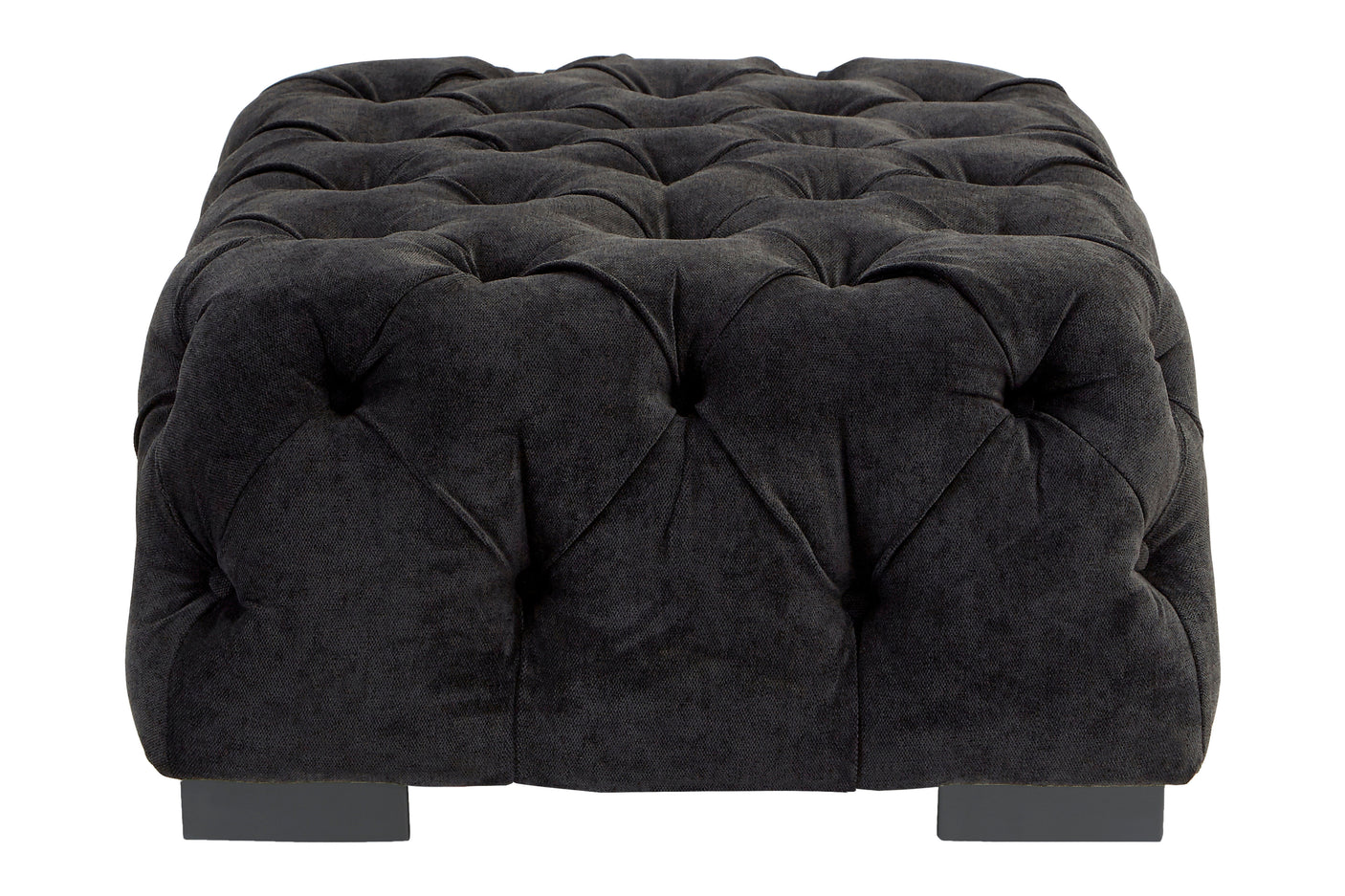 Tufted Black Chesterfield Ottoman