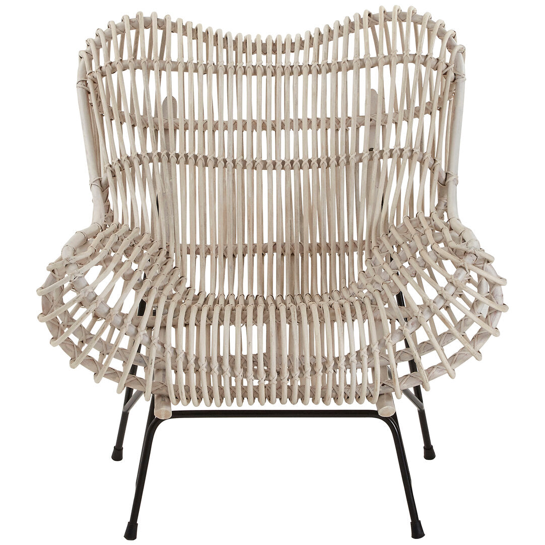 Juno White Occasional Rattan Chair
