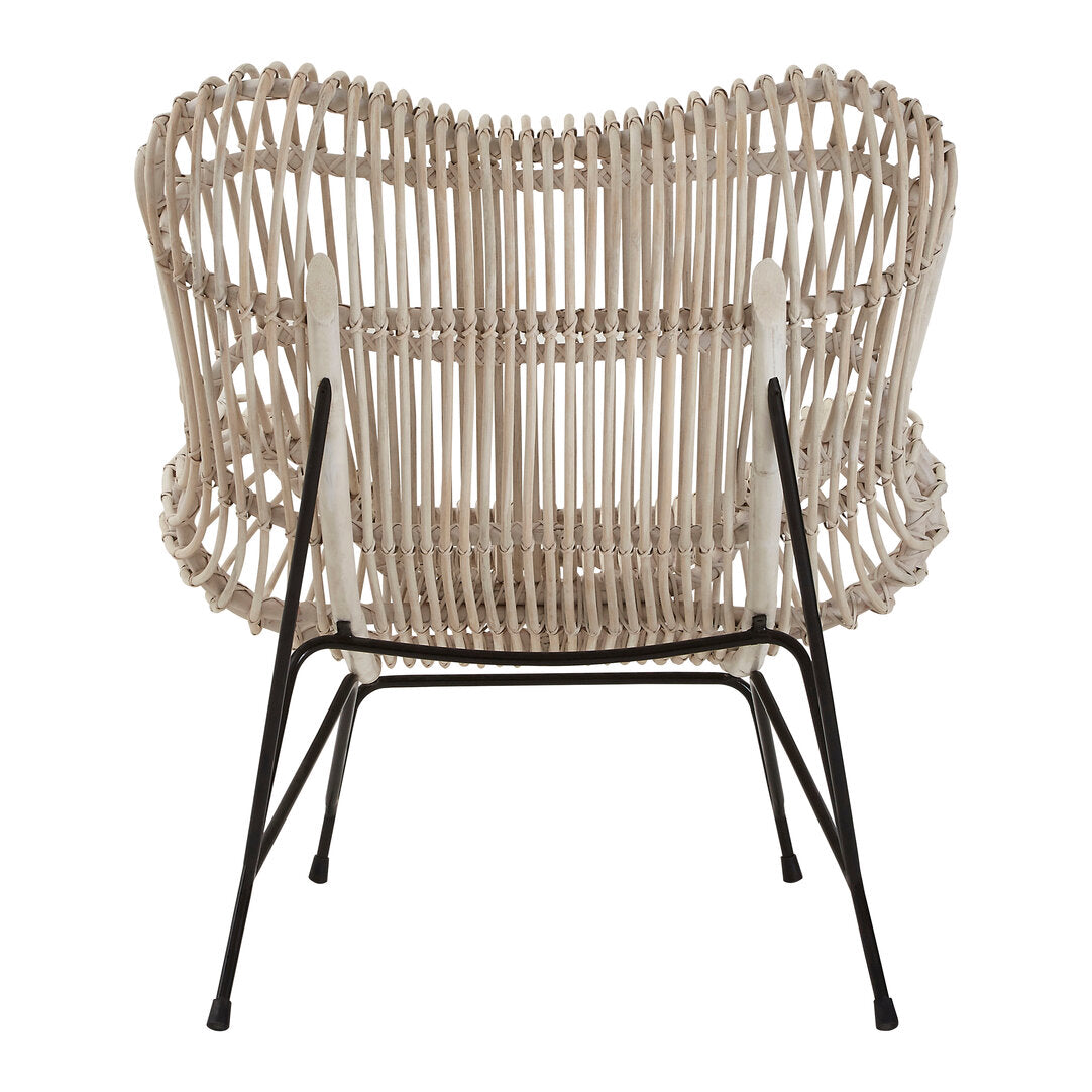 Juno White Occasional Rattan Chair