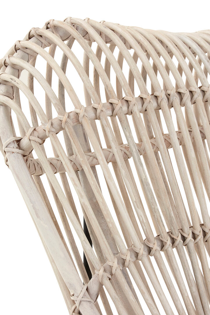 Juno White Occasional Rattan Chair