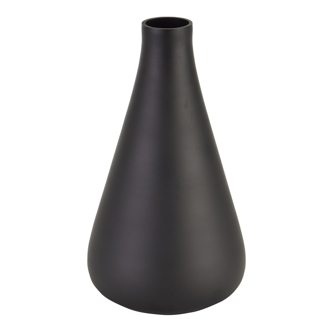 Black Tapered Glass Vase