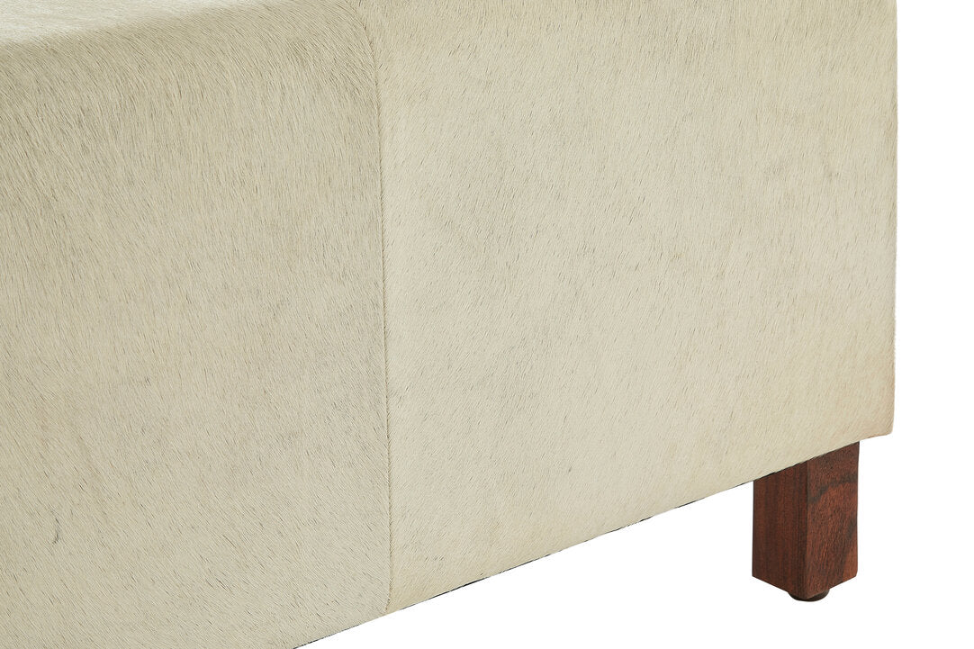 Westbury House Natural Hair On Leather Bench