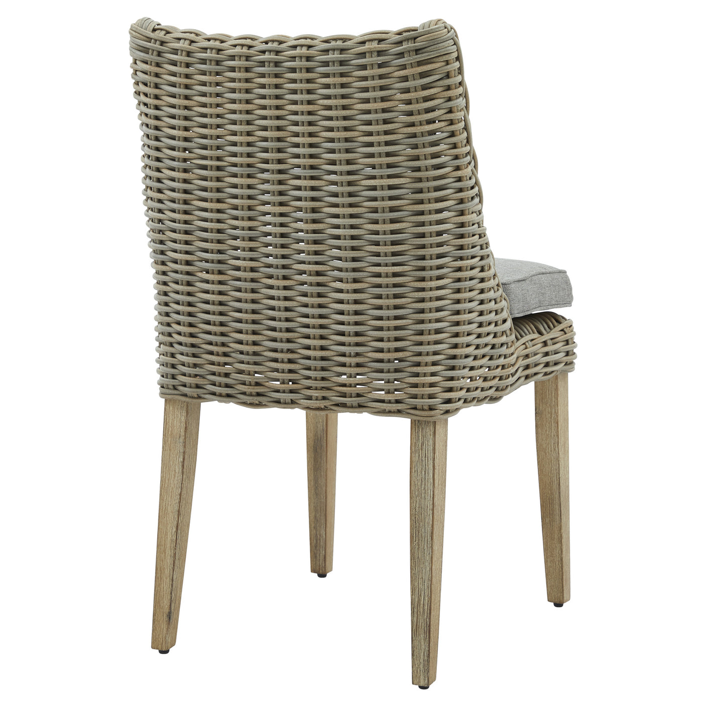 Back view of Amalfi outdoor dining chair on a white background