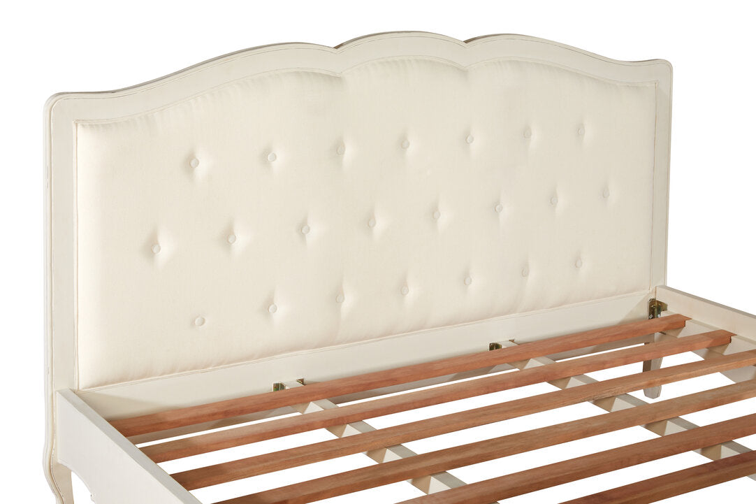 Vienne White Super Kingsize Bed